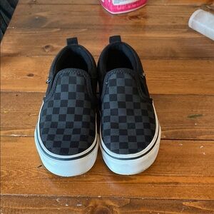 Vans Black Checkered Slip-On Sneakers